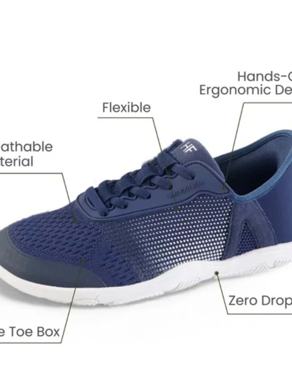 HF Stride – Hands-Off & Ergonomic Barefoot Shoes EU 36